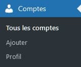 Comptes utilisateurs de WordPress