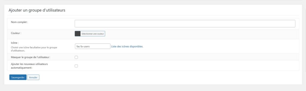 Asgaros Forum, gestion des groupes d'utilisateurs