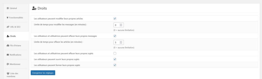 Asgaros Forum, gestion des droits de vos membres.