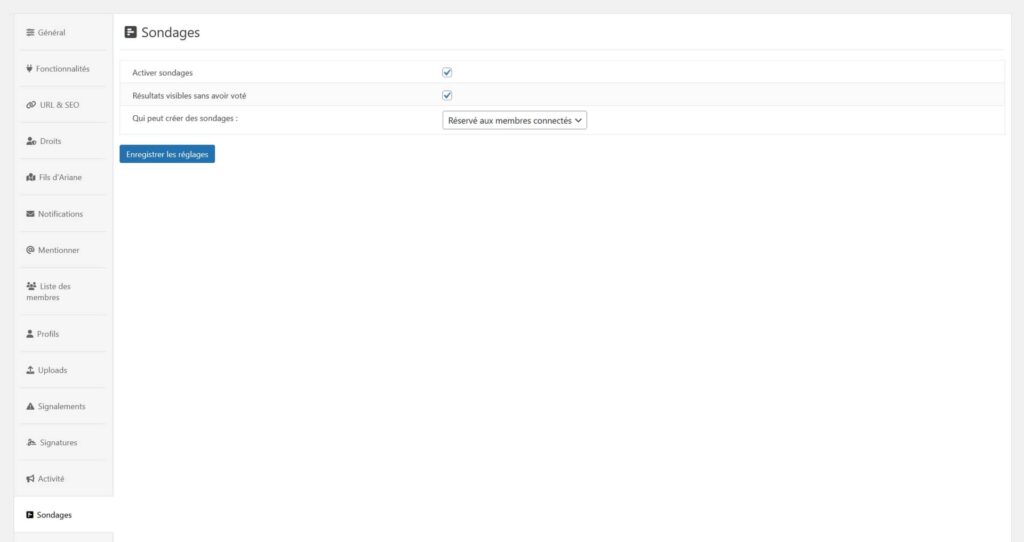 Permettre à vos membres de créer des sondages, Asgaros Forum