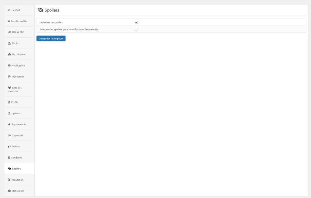 Activation du bouton spoiler, Asgaros Forum