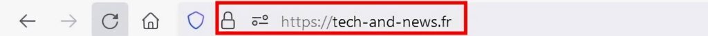Vérification du HTTPS en la présence du cadenas non barré présent dans la barre d'adresse d'un navigateur