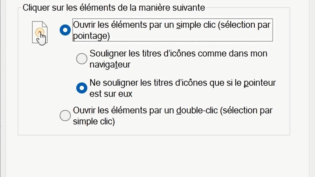 Windows : un seul clic pour ouvrir ses fichiers et dossiers