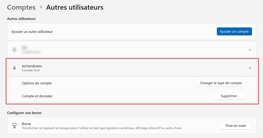 Personnalisation d'un utilisateur sous Windows 11