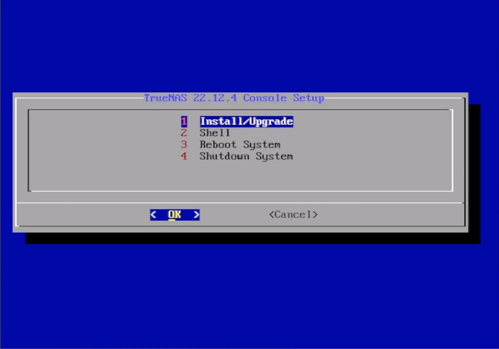 Procéder à l'installation ou à l'upgrade de TrueNAS SCALE