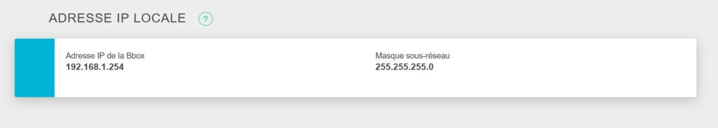 Adresse IP de la Bbox