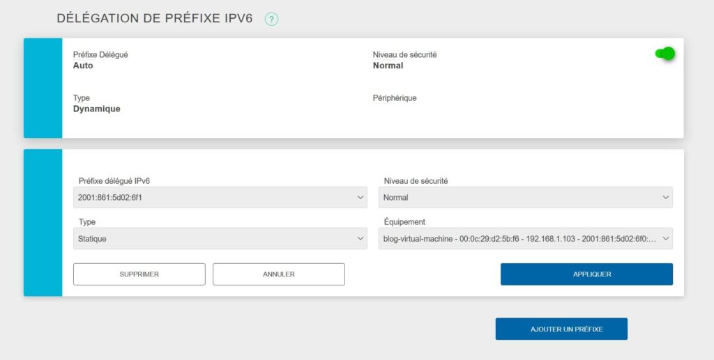 Délégation de préfixe IPv6