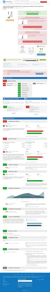Reviewmeta, analyse complète des commentaires du Dreame R20