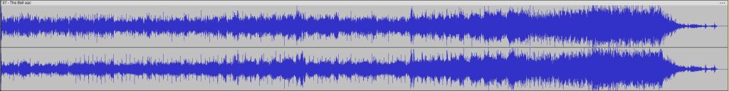 Forme de l’onde de la différence entre le aac 256 Kbps et l'original