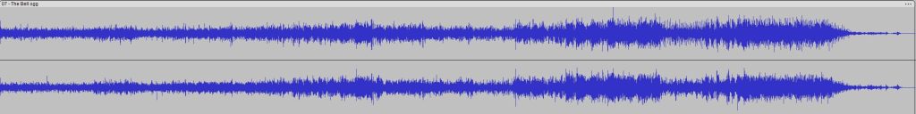 Forme de l’onde de la différence entre le ogg, VBR 10, soit 500 Kbps et l'original