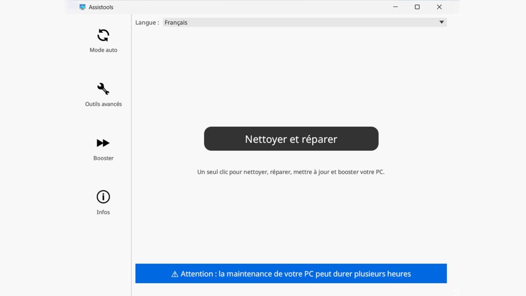 Assistools : outil de maintenance open source pour Windows
