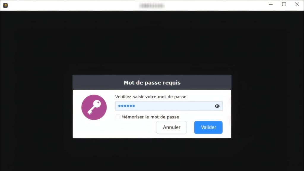 HopToDesk, saisi du mot de passe