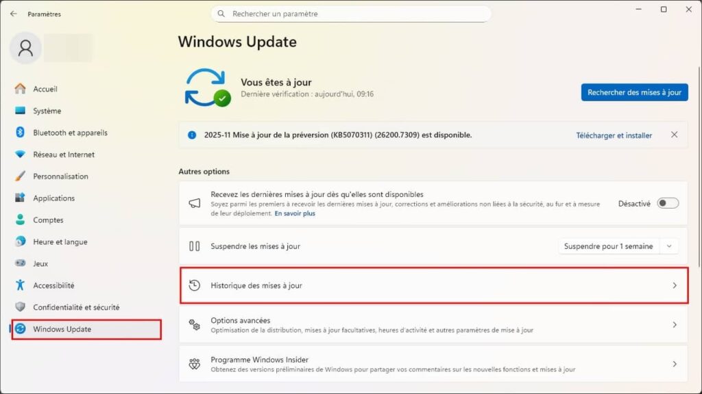 Windows 11, historique des mises à jour