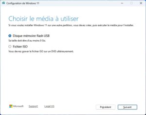 Lire la suite à propos de l’article Création d’un support d’installation de Windows 11