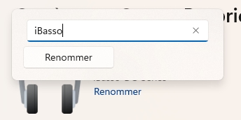 Renommage de la sortie audio