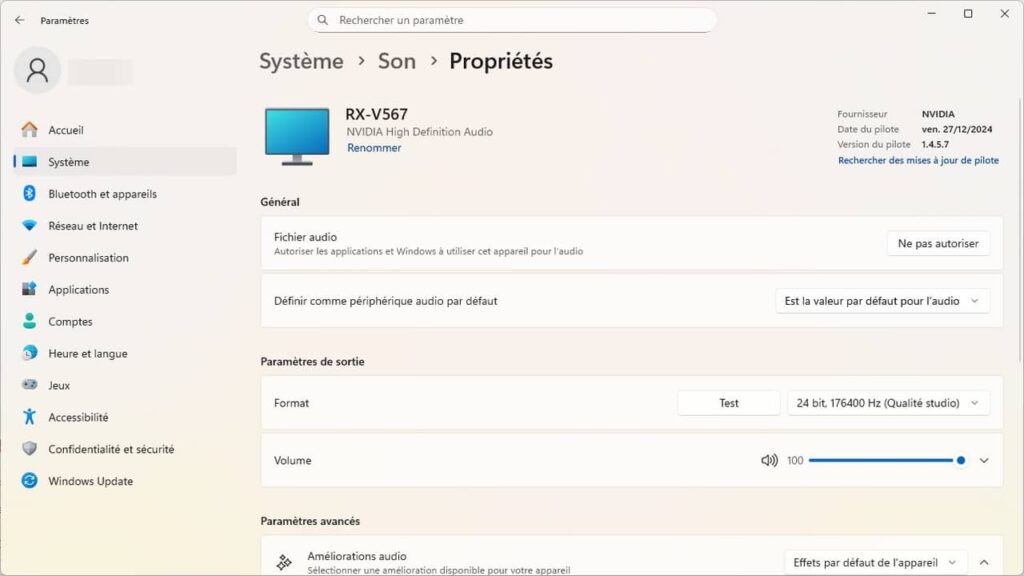 Windows 11 : renommer facilement une sortie audio