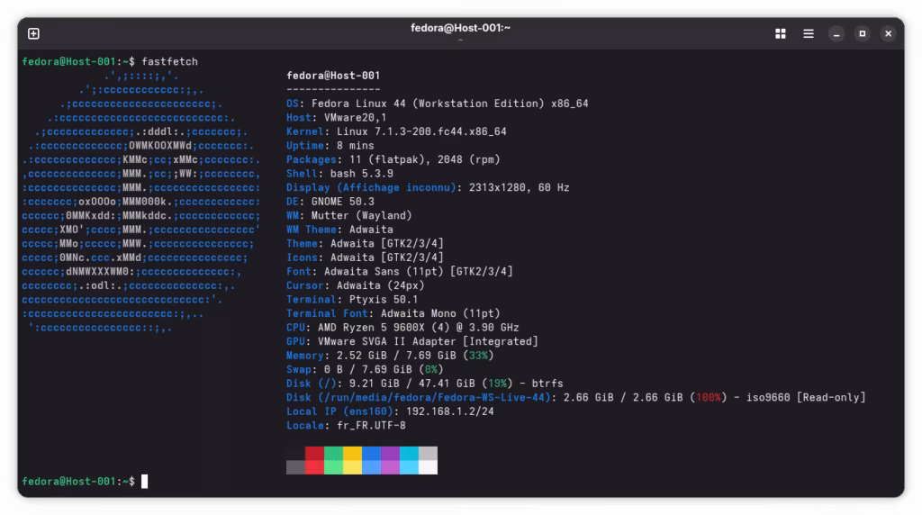 Fastfetch Fedora