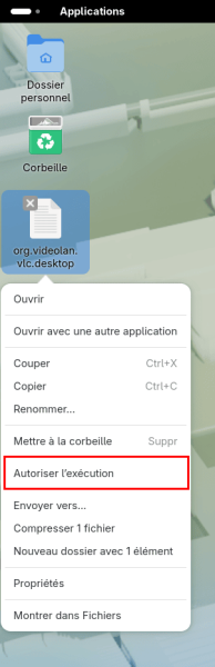 Clic droit Autoriser l'exécution