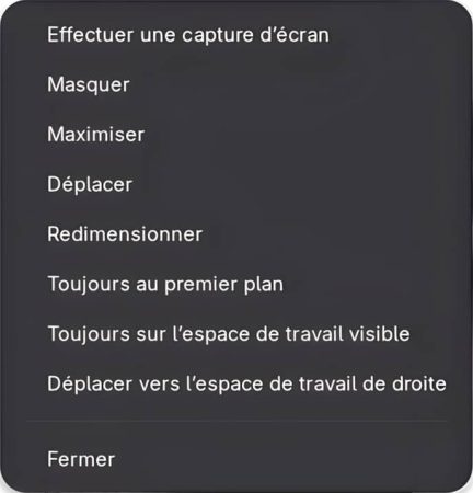 GNOME, clic droit maximiser, minimiser