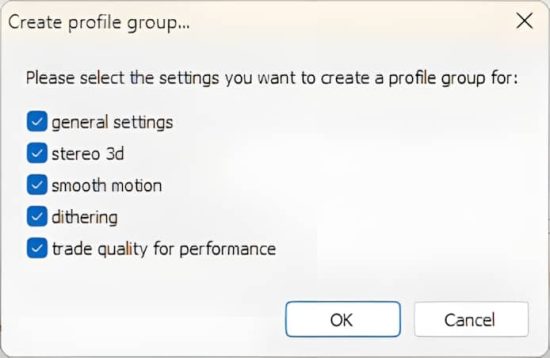 MadVR, ajout des Sous-rubriques que vous souhaitez voir apparaitre dans les profils