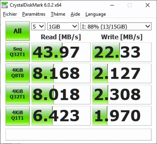 Transcend TS-RDF9K2 CrystalDiskMark