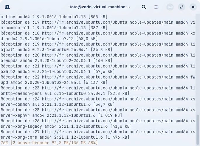 Terminal Linux Exemple d'un Terminal Linux
