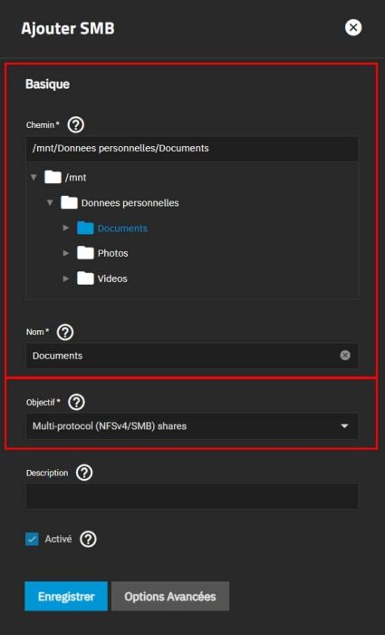 Sélection du chemin du dataset